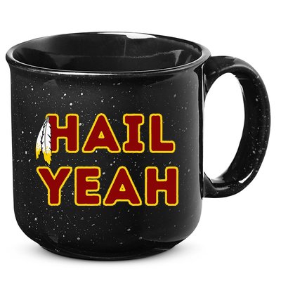 Hail Yeah Burgundy Gold Foot Ball 15oz Campfire Ceramic Mug