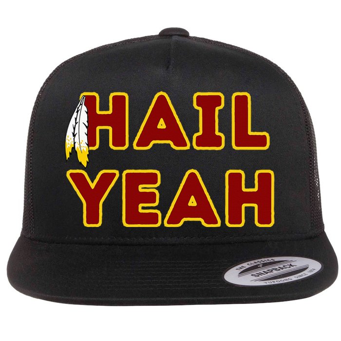 Hail Yeah Burgundy Gold Foot Ball Flat Bill Trucker Hat