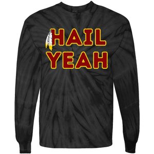 Hail Yeah Burgundy Gold Foot Ball Tie-Dye Long Sleeve Shirt