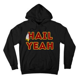 Hail Yeah Burgundy Gold Foot Ball Tall Hoodie