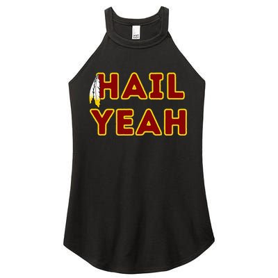 Hail Yeah Burgundy Gold Foot Ball Women's Perfect Tri Rocker Tank