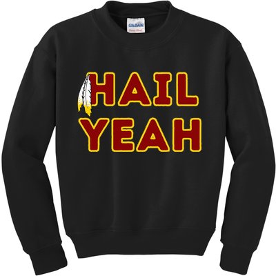 Hail Yeah Burgundy Gold Foot Ball Kids Sweatshirt