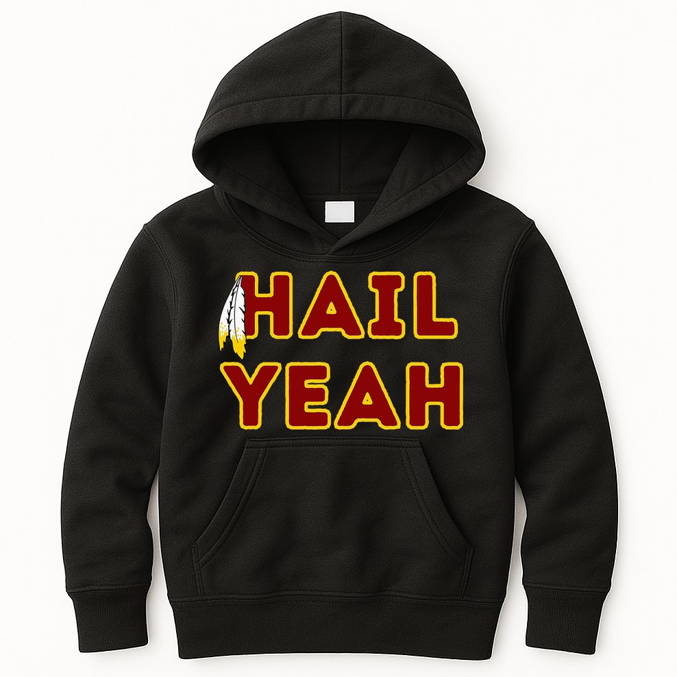 Hail Yeah Burgundy Gold Foot Ball Kids Hoodie