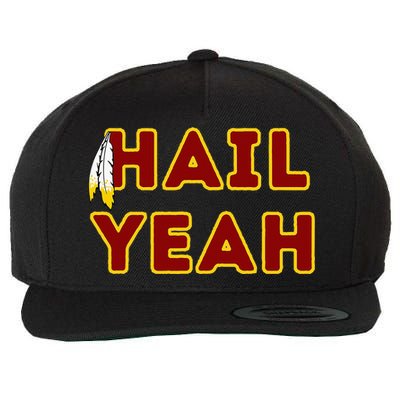 Hail Yeah Burgundy Gold Foot Ball Wool Snapback Cap