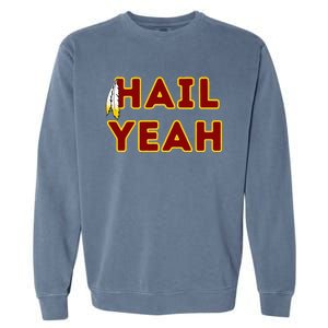 Hail Yeah Burgundy Gold Foot Ball Garment-Dyed Sweatshirt