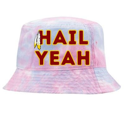 Hail Yeah Burgundy Gold Foot Ball Tie-Dyed Bucket Hat