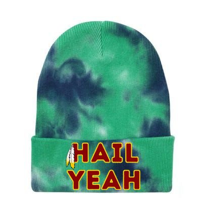 Hail Yeah Burgundy Gold Foot Ball Tie Dye 12in Knit Beanie