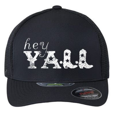 Hey YAll Cowboy Boots Flexfit Unipanel Trucker Cap