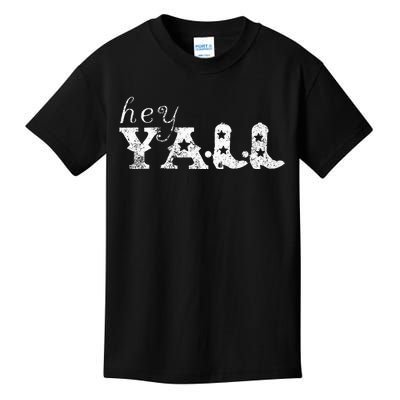 Hey YAll Cowboy Boots Kids T-Shirt