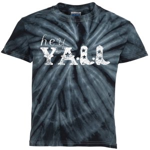 Hey YAll Cowboy Boots Kids Tie-Dye T-Shirt