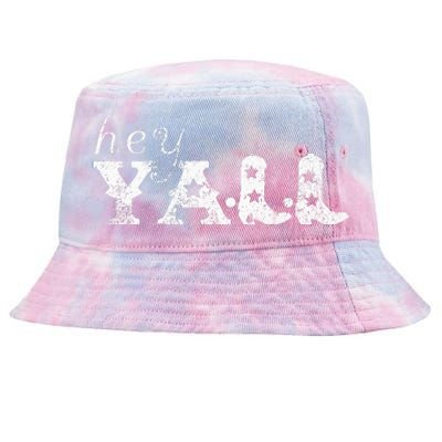 Hey YAll Cowboy Boots Tie-Dyed Bucket Hat