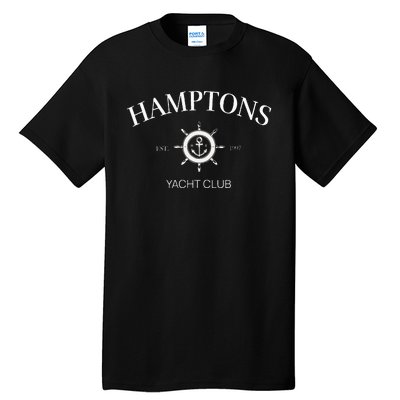 Hamptons Yacht Club Tennis Crewneck Preppy Aesthetic Tall T-Shirt