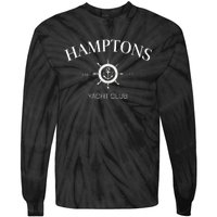 Hamptons Yacht Club Tennis Crewneck Preppy Aesthetic Tie-Dye Long Sleeve Shirt