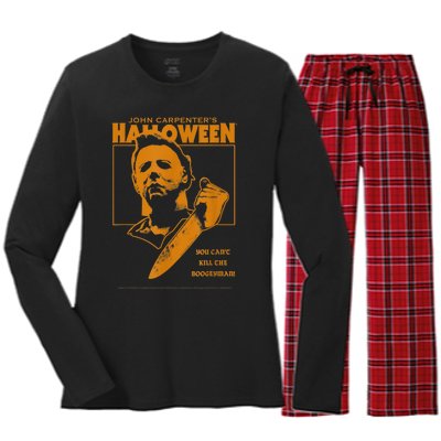 Halloween You Can't Kill The Boogeyman! Women's Long Sleeve Flannel Pajama Set 