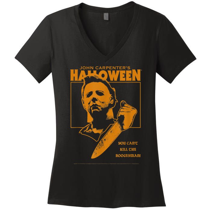 Halloween You Can't Kill The Boogeyman! Women's V-Neck T-Shirt