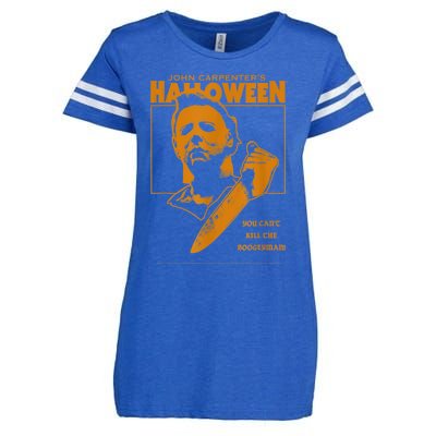 Halloween You Can't Kill The Boogeyman! Enza Ladies Jersey Football T-Shirt