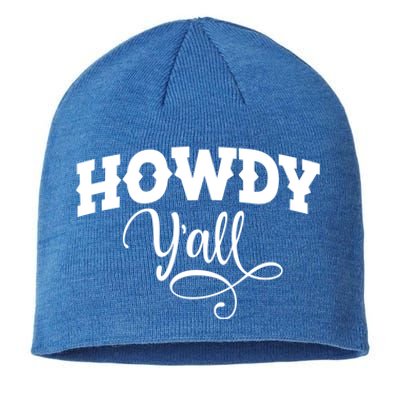 Howdy Y'all Cute Southern Country Yall Cow South Saying Gift Sustainable Beanie