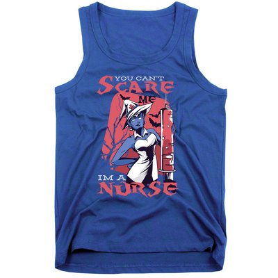 Halloween You Cant Scare Me Nurse Cute Gift Tank Top