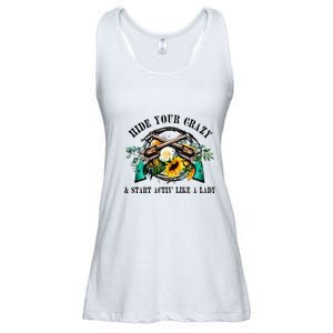 Hide Your Crazy Start Actin Like Lady Country Southern Ladies Essential Flowy Tank