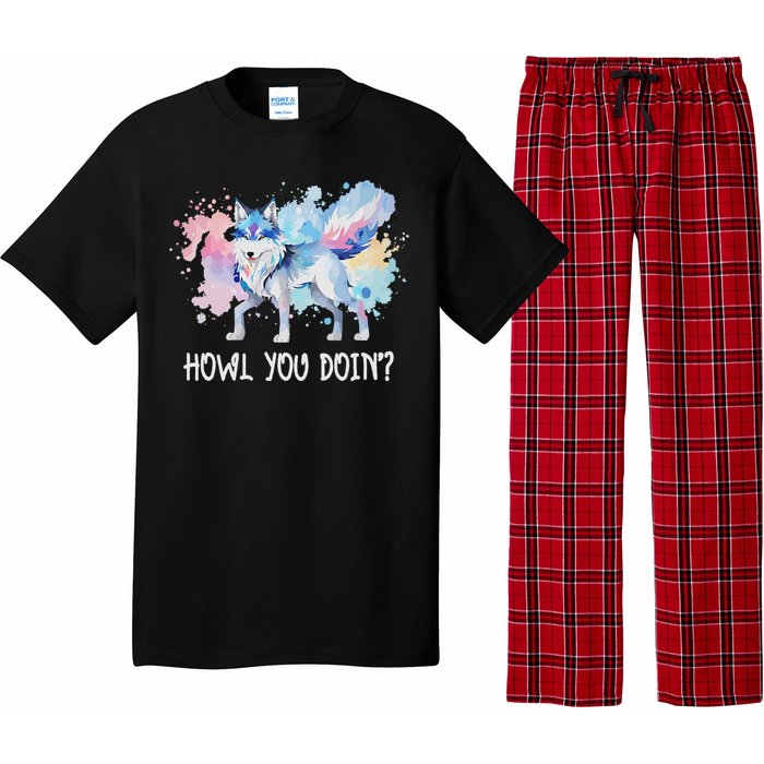 Howl You Doin Wolf Japanese Anime Manga Wolves Pajama Set