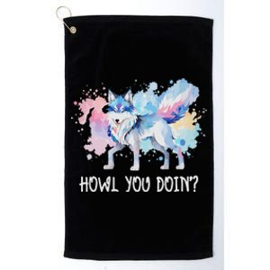 Howl You Doin Wolf Japanese Anime Manga Wolves Platinum Collection Golf Towel