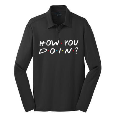 How You Doin Funny  Silk Touch Performance Long Sleeve Polo