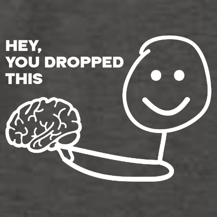 Hey You Dropped This Brain Funny Sarcastic Vector Backpack