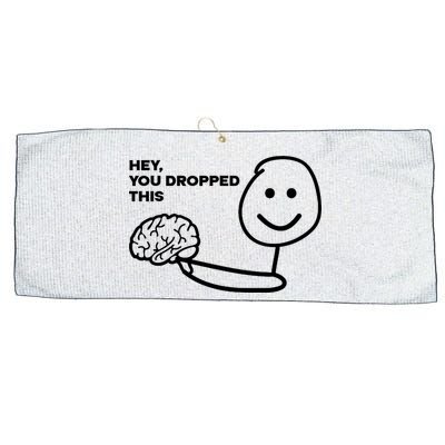 Hey You Dropped This Brain Funny Sarcastic Large Microfiber Waffle Golf Towel