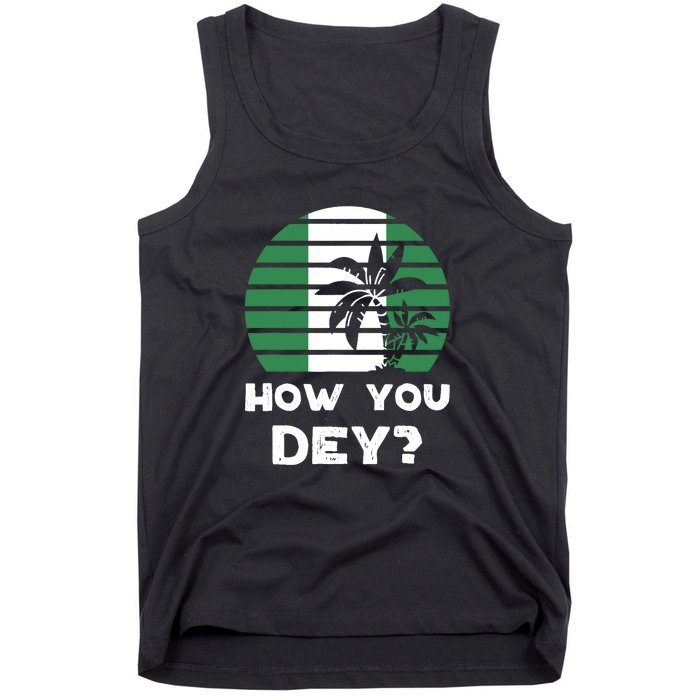 How You Dey Nigerian Flag Quote Tank Top