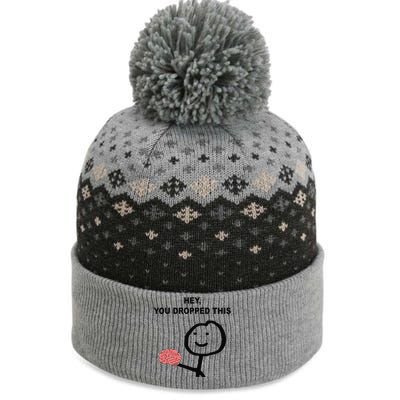 Hey You Dropped This Funny Brain Joke The Baniff Cuffed Pom Beanie