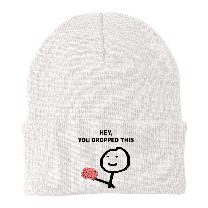 Hey You Dropped This Funny Brain Joke Knit Cap Winter Beanie