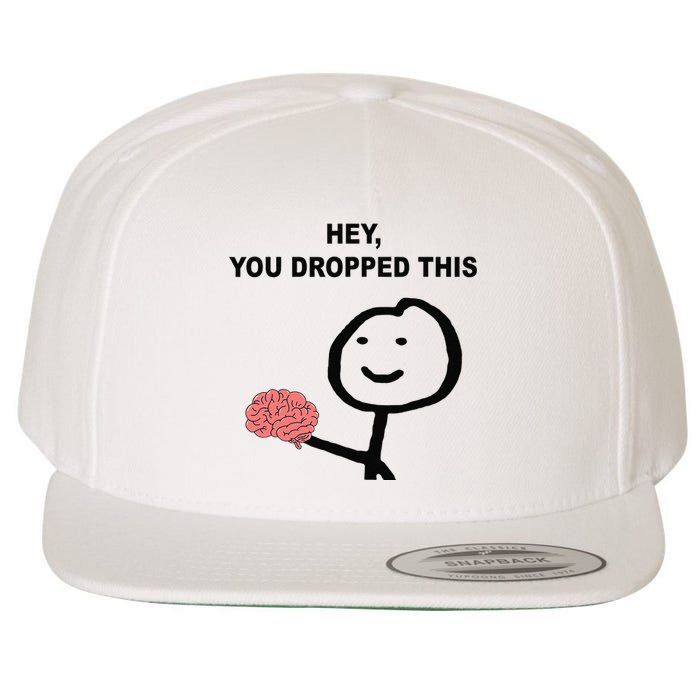 Hey You Dropped This Funny Brain Joke Wool Snapback Cap