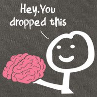 Hey You Dropped This Brain Funny Sarcasm Enthusiast Joke Meaningful Gift Cotton Canvas Backpack