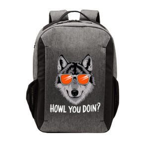 Howl You Doin Wolf With Sunglasses Vector Backpack