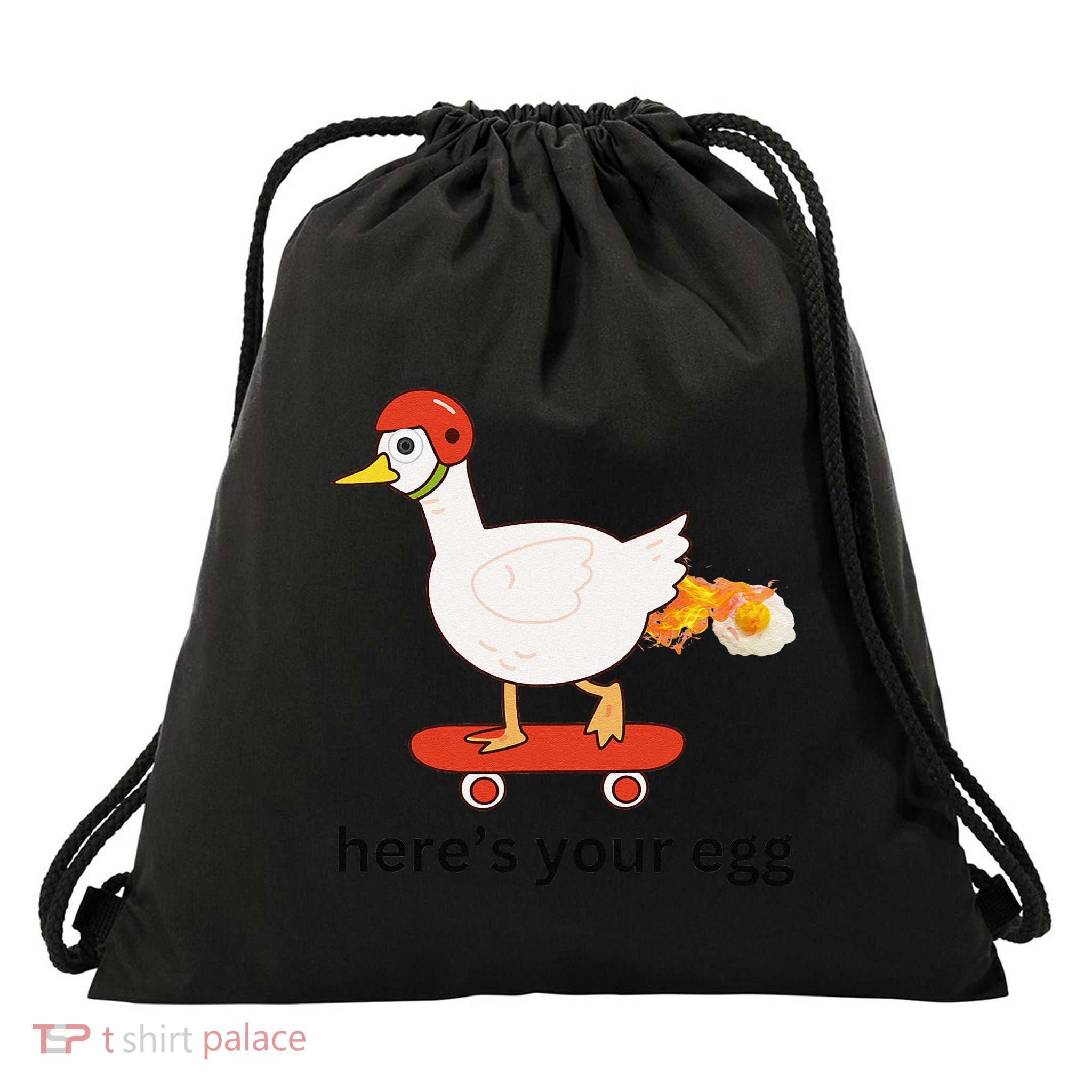 HereS Your Egg Drawstring Bag