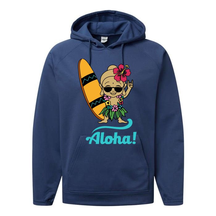 Hawaii Yoga For Yoga Enthusiasts Hawaii Lovers Performance Fleece Hoodie