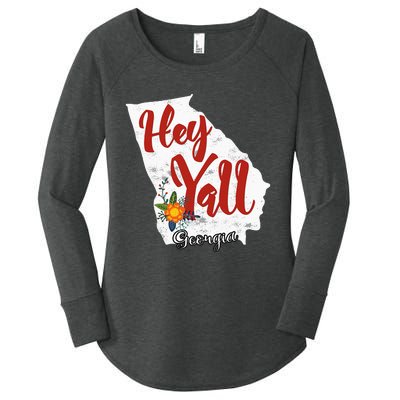 Hey YaLl Georgia Women's Perfect Tri Tunic Long Sleeve Shirt