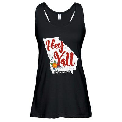 Hey YaLl Georgia Ladies Essential Flowy Tank