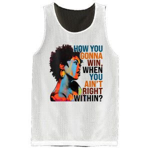 How You Gonna Win When You AinT Right Within Mesh Reversible Basketball Jersey Tank