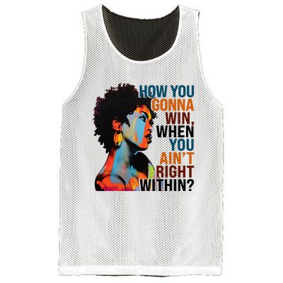 How You Gonna Win When You Aint Right Within Mesh Reversible Basketball Jersey Tank