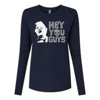 Hey You Guys Womens Cotton Relaxed Long Sleeve T-Shirt