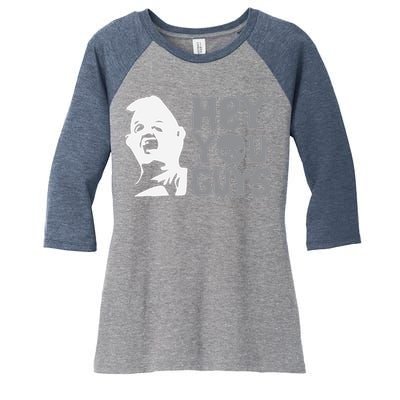 Hey You Guys Women's Tri-Blend 3/4-Sleeve Raglan Shirt