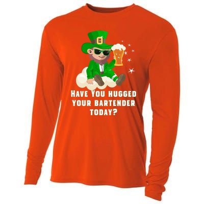 Have You Hugged Your Bartender Today? St Patricks Day Great Gift Cooling Performance Long Sleeve Crew