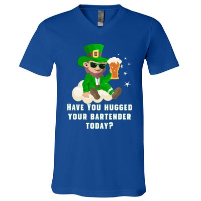 Have You Hugged Your Bartender Today? St Patricks Day Great Gift V-Neck T-Shirt