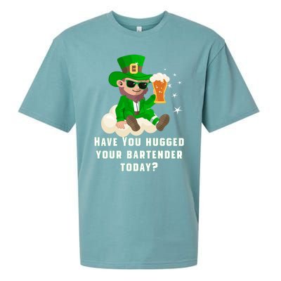 Have You Hugged Your Bartender Today? St Patricks Day Great Gift Sueded Cloud Jersey T-Shirt