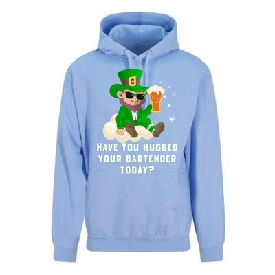 Have You Hugged Your Bartender Today? St Patricks Day Great Gift Unisex Surf Hoodie