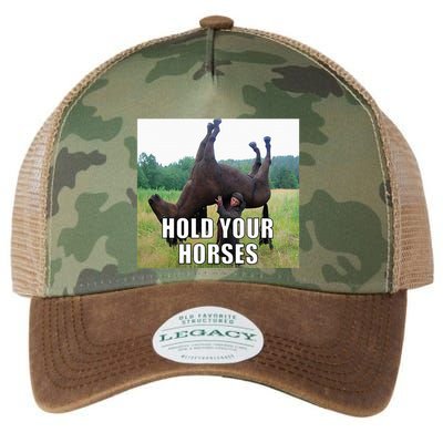 Hold Your Horses Funny Meme Legacy Tie Dye Trucker Hat