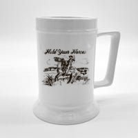 Hold Your Horses Rodeo Western Cowboy Retro Gift Beer Stein