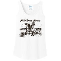 Hold Your Horses Rodeo Western Cowboy Retro Gift Ladies Essential Tank