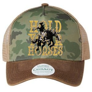 Hold Your Horse Horsing Cowboy Cowgirl Western Legacy Tie Dye Trucker Hat